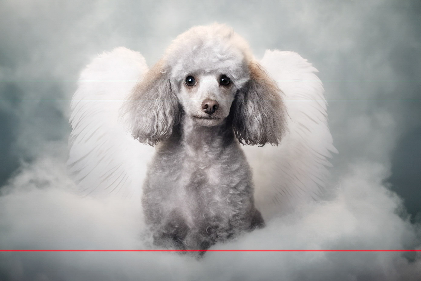 Grey Toy Poodle On Angel